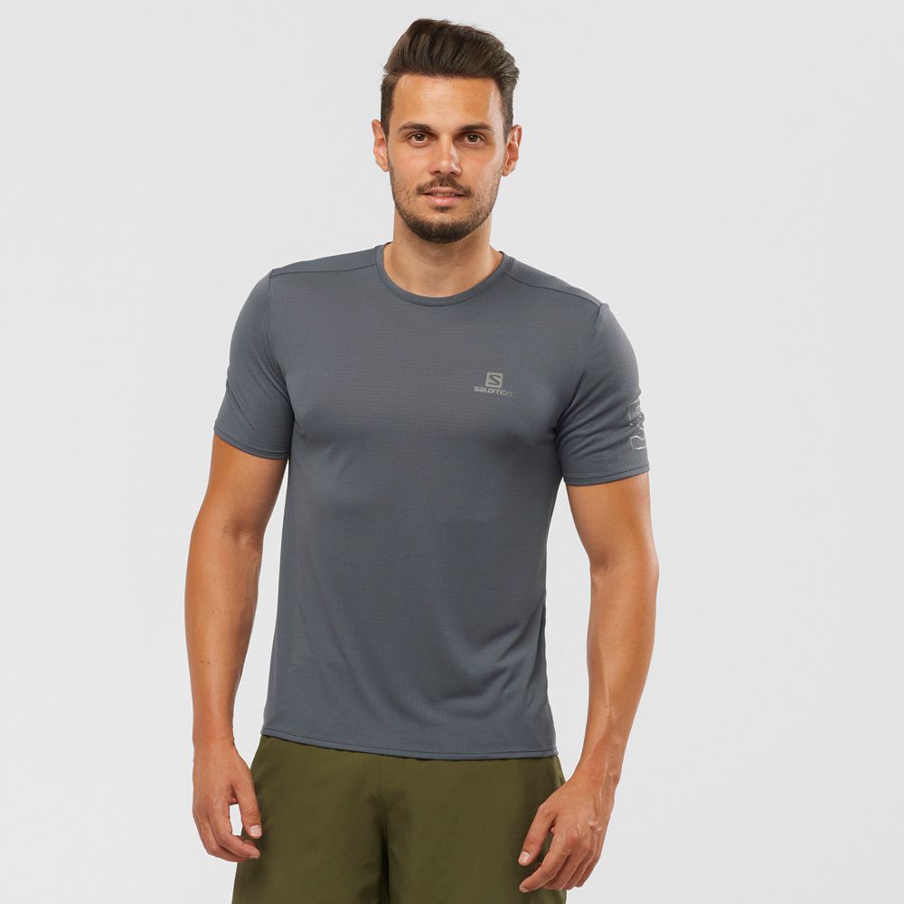 Camisetas Salomon Hombre Oscuro - Salomon Argentina XA TRAIL,427856-IBM